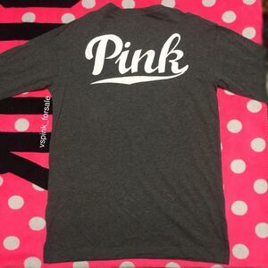 Victoria's Secret PINK S Long Sleeve Campus Tee new VS Logo